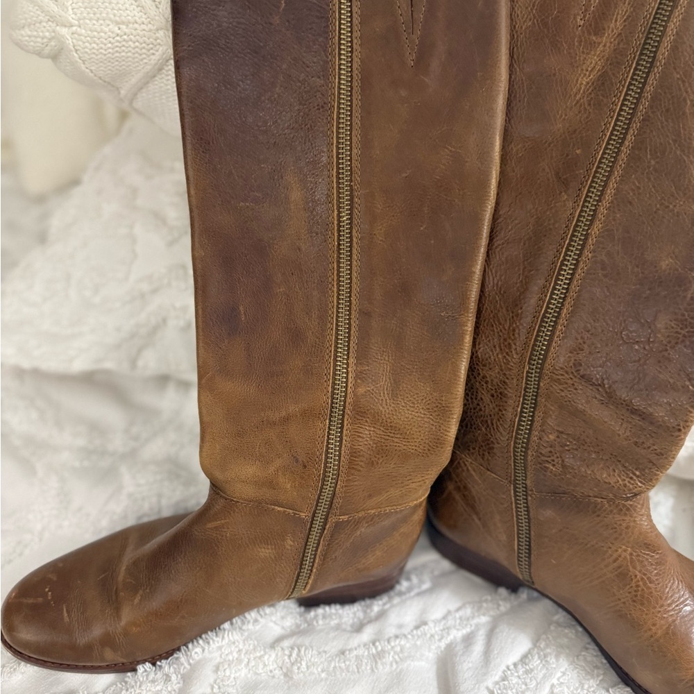 Patricia Nash Brown Leather Knee-High Boots - Picture 6 of 12